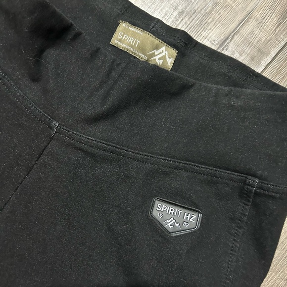 Horze Spirit Black Riding breeches knee patch Leggings - Picture 3 of 5